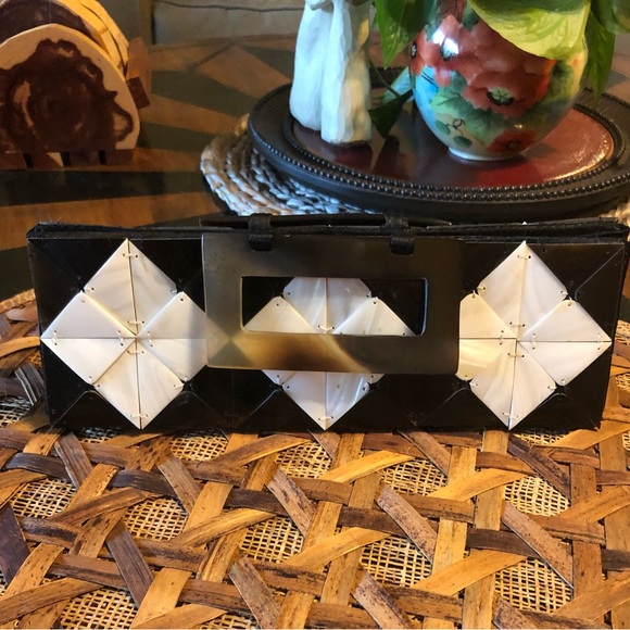 VINTAGE 1950’s MOTHER OF PEARL SMALL HANDBAG - Picture 4 of 6